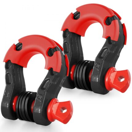 VEVOR 2 Pack 3/4" D Ring Shackle with 7/8" Screw Pin 66139 lbs Break Strength